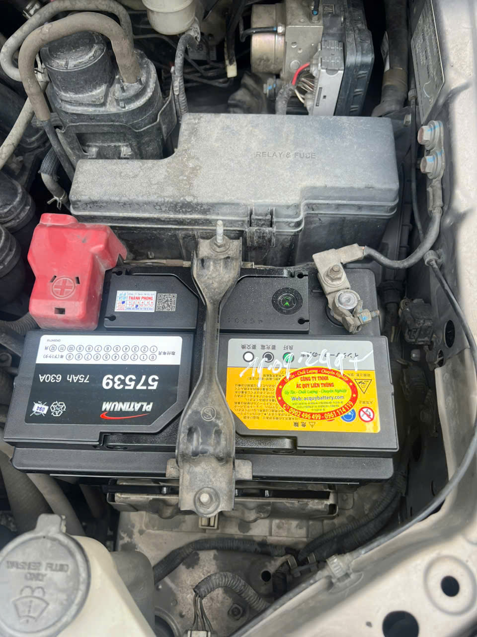 ắc quy platinum din57539 cca630 12v-75ah