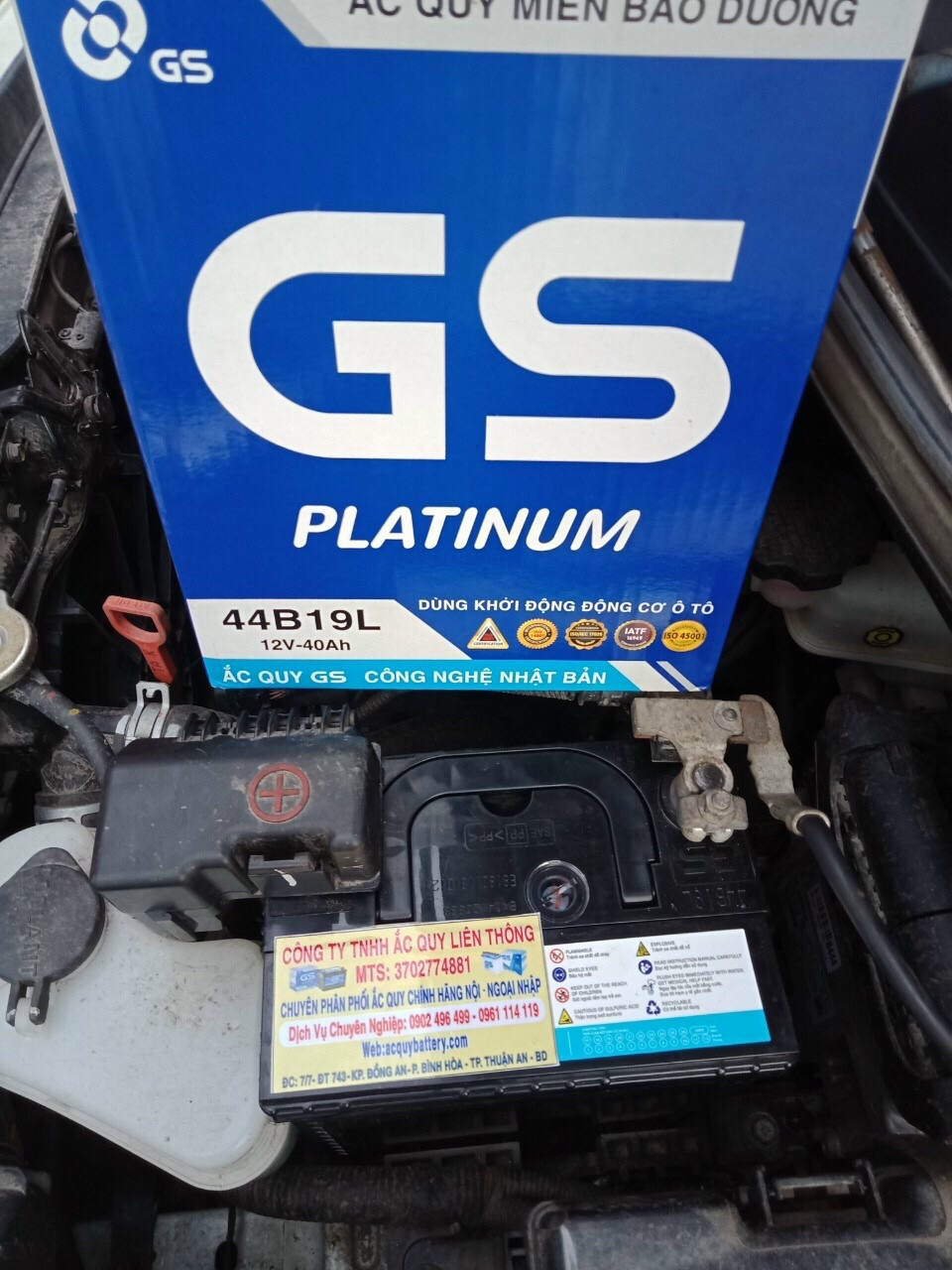 BÌNH ẮC QUY GS MF 44B19L 12V-40AH