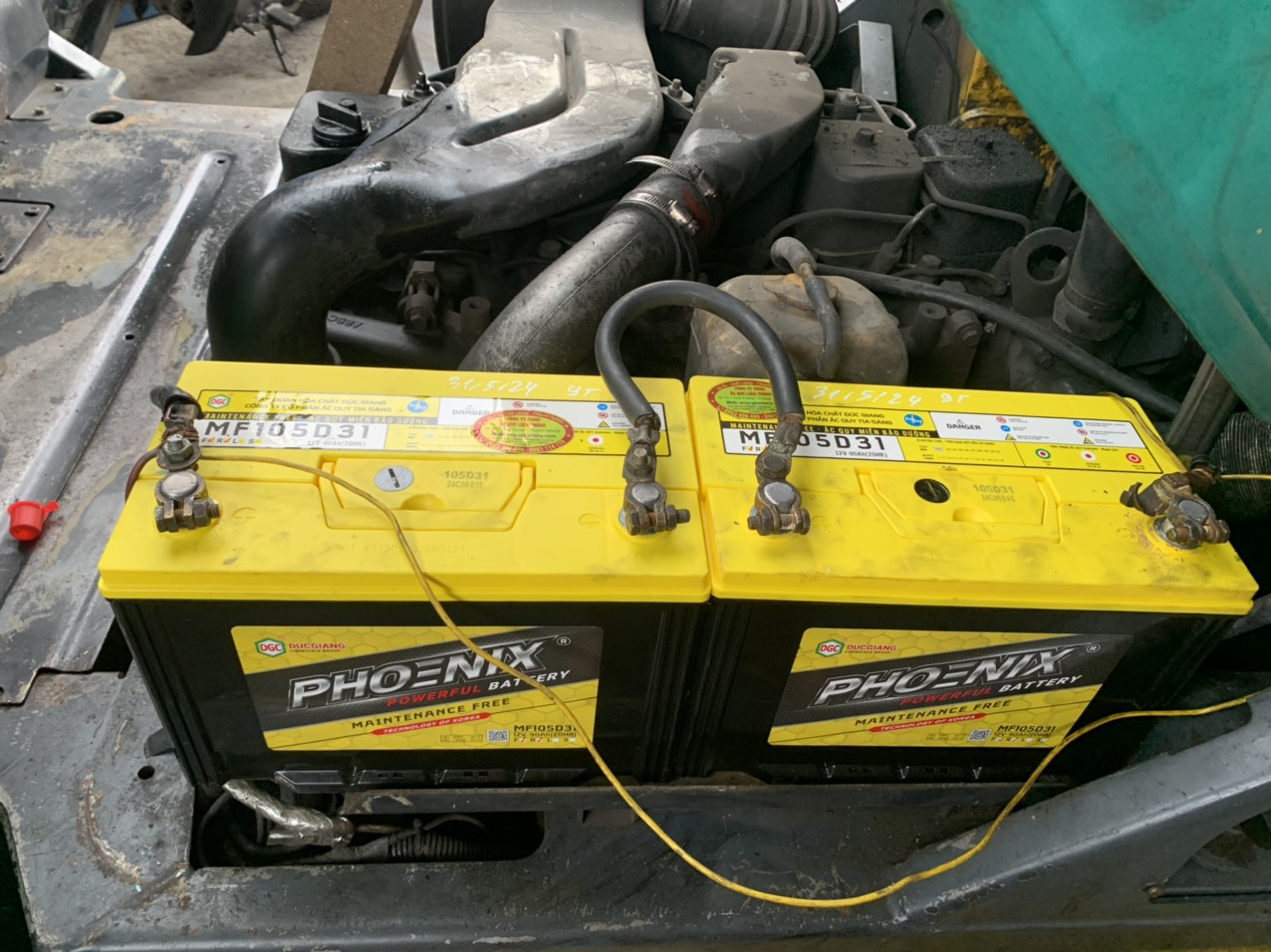 ắc quy phoenix 105d31lr 12v-90ah dùng cho xe tải 